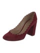 Chloé Suede Scalloped Accent Pumps