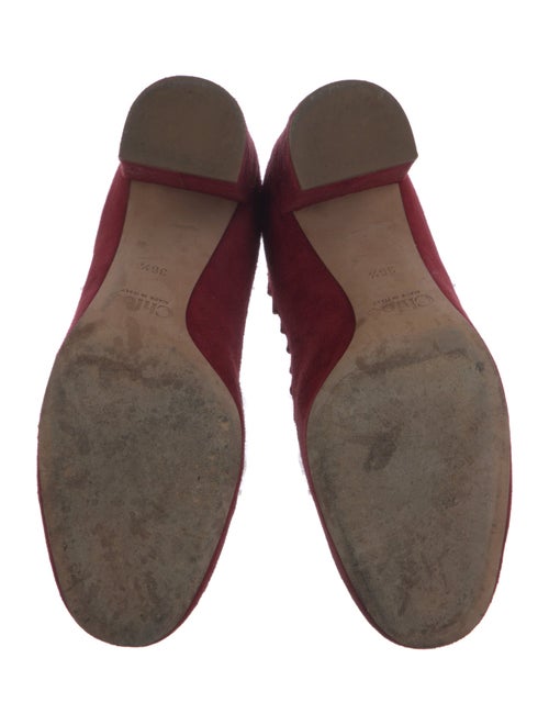 Chloé Suede Scalloped Accent Pumps