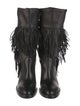 See by Chloé Leather Fringe Trim Accent Boots