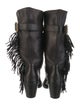 See by Chloé Leather Fringe Trim Accent Boots