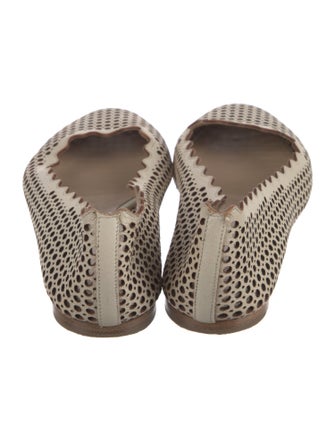 Chloé Leather Lasercut Accents Ballet Flats
