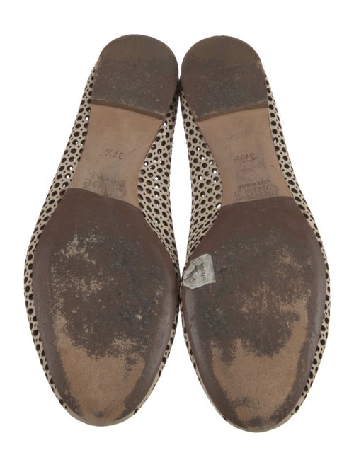 Chloé Leather Lasercut Accents Ballet Flats