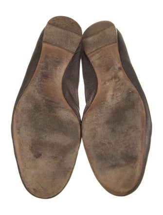 Chloé Leather Scalloped Accent Ballet Flats