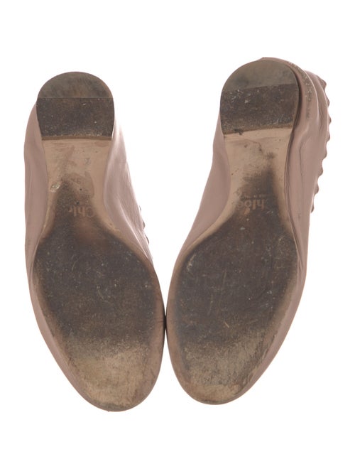 Chloé Leather Scalloped Accent Ballet Flats