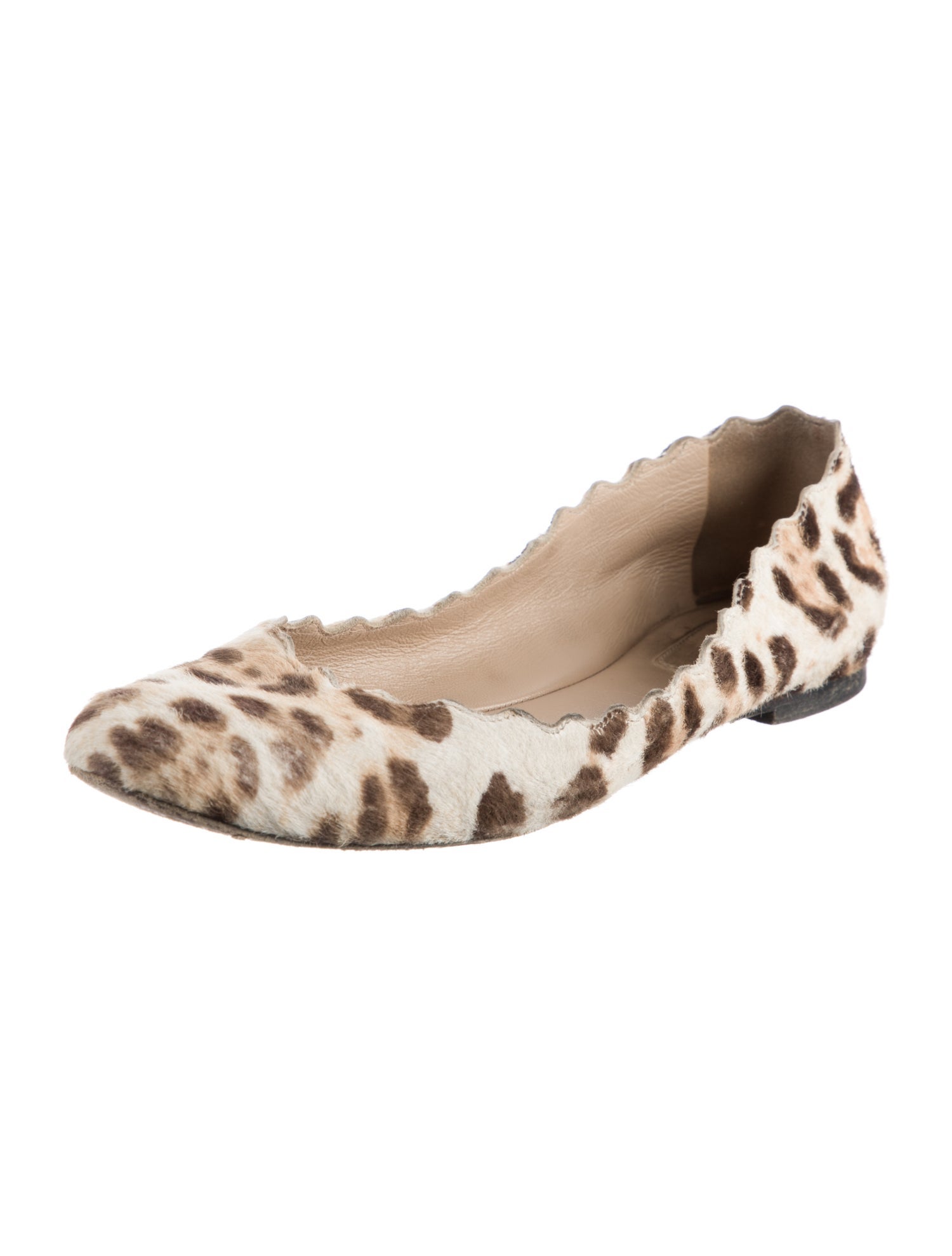 Chloé Ponyhair Animal Print Ballet Flats