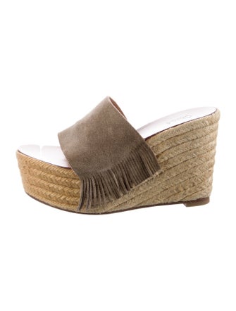 Chloé Suede Mesh Accents Espadrilles