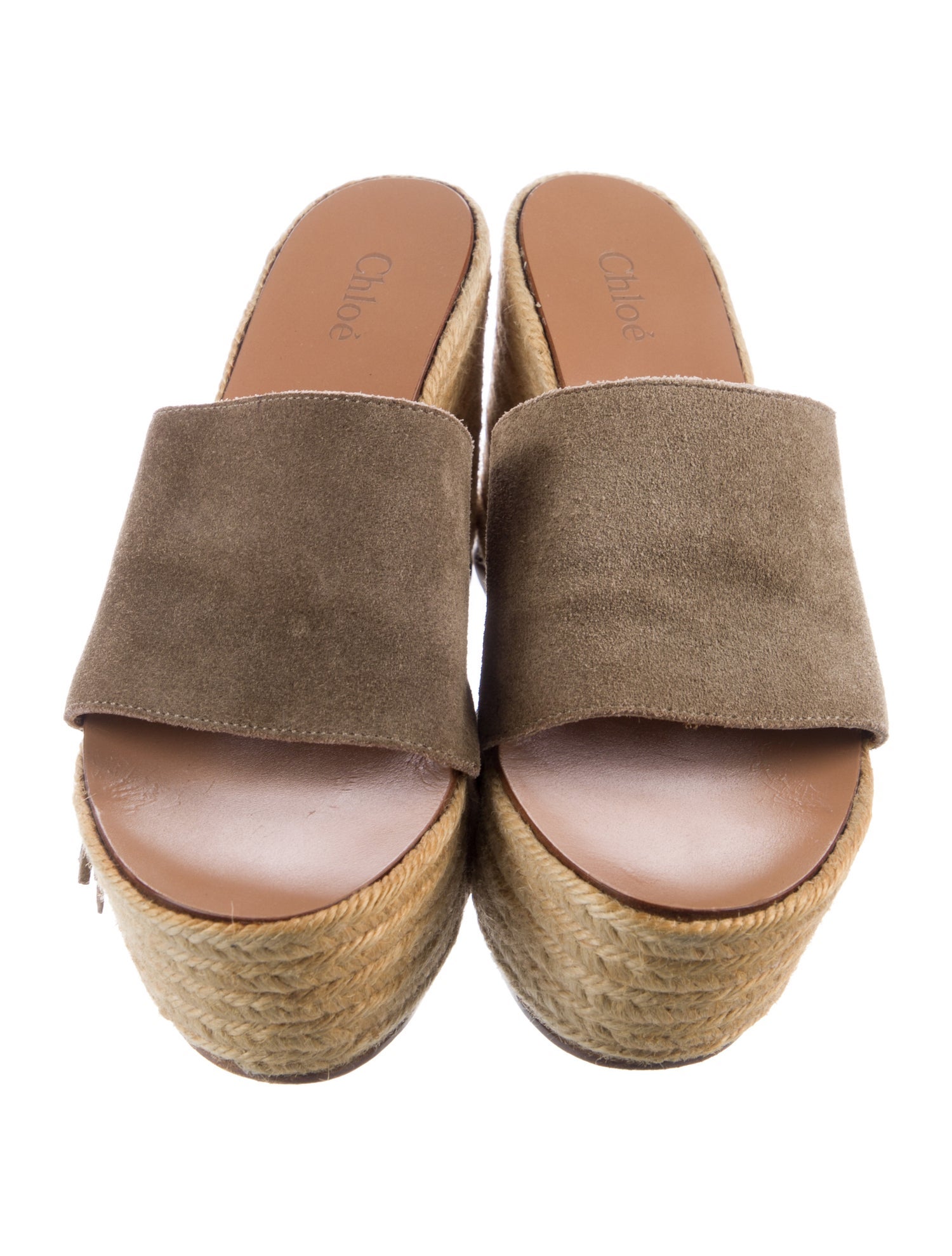 Chloé Suede Mesh Accents Espadrilles