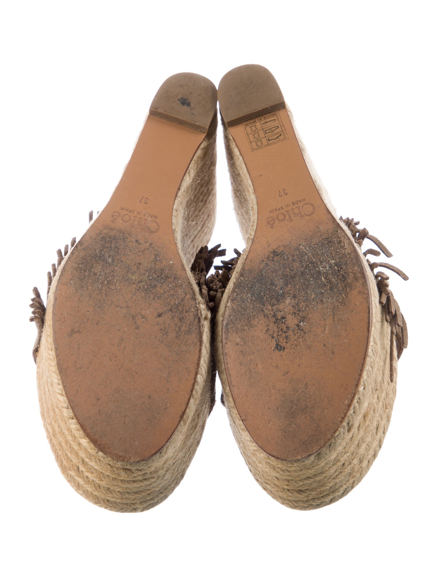 Chloé Suede Mesh Accents Espadrilles