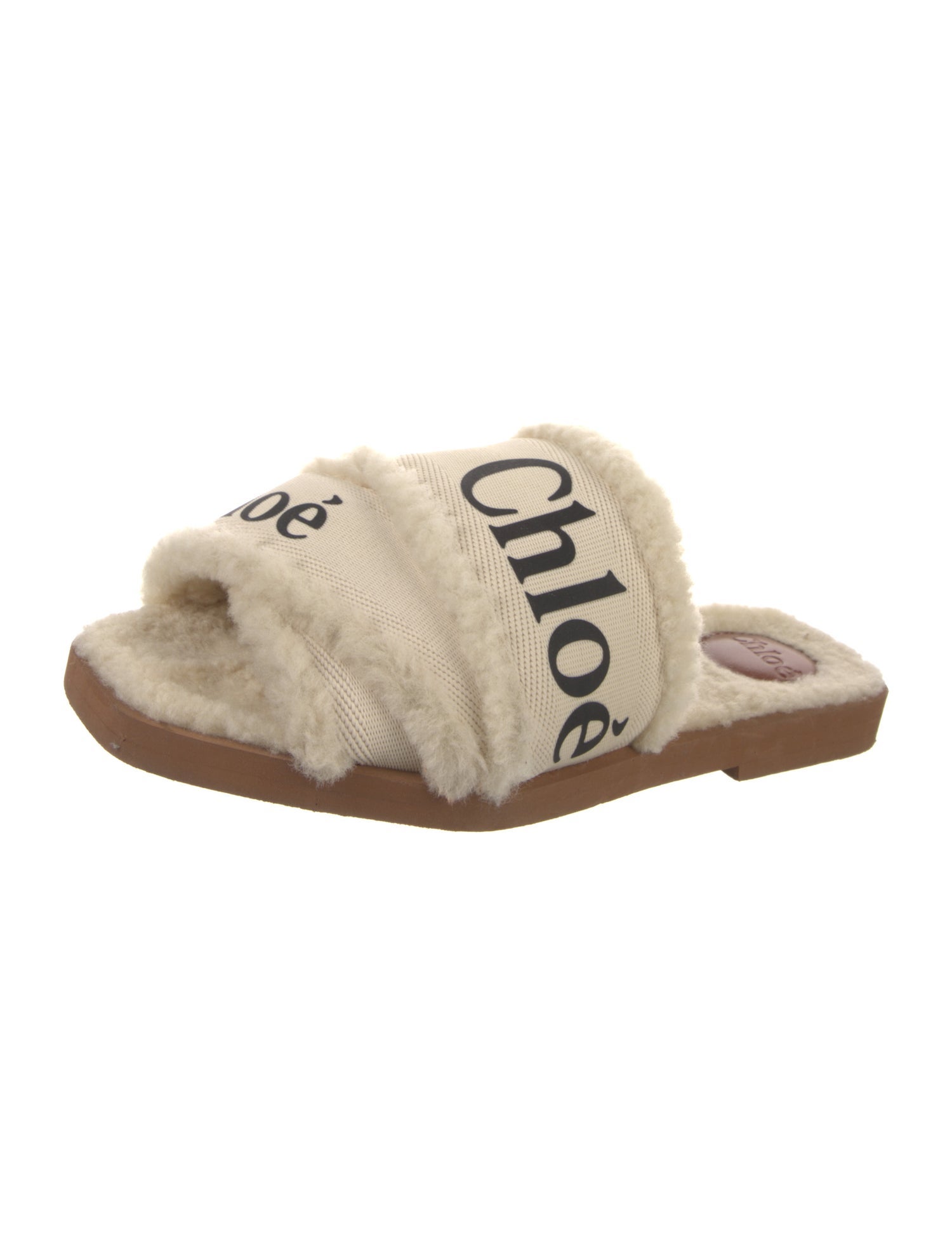 Chloé Lambswool Printed Slides