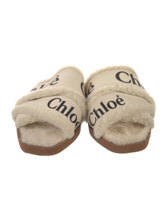Chloé Lambswool Printed Slides