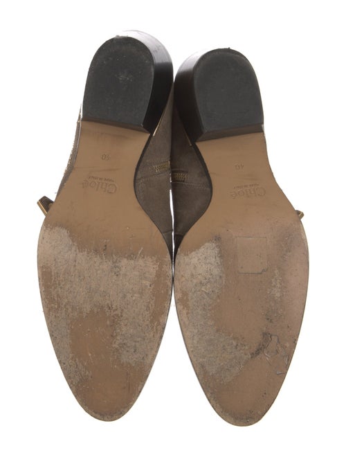 Chloé Suede Studded Accents Western Boots