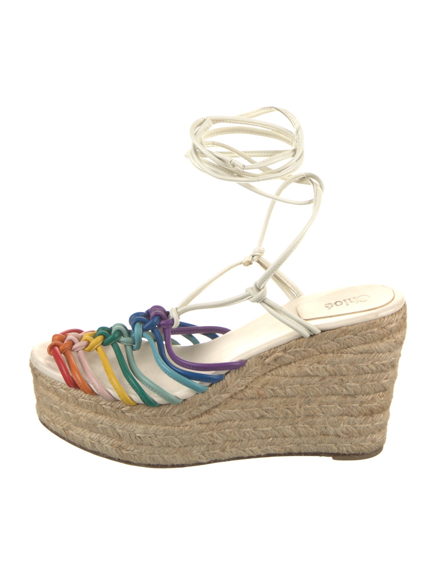 Chloé Leather Colorblock Pattern Pumps