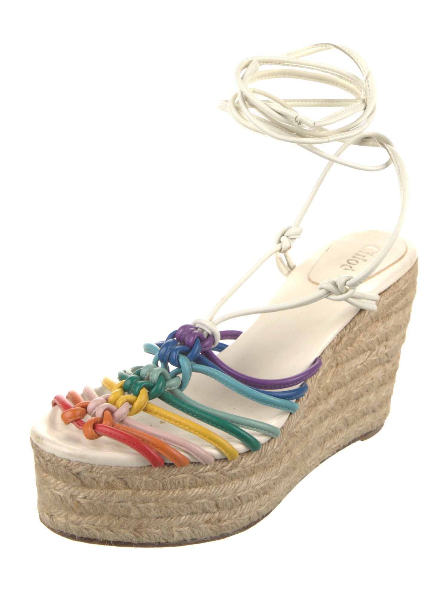 Chloé Leather Colorblock Pattern Pumps