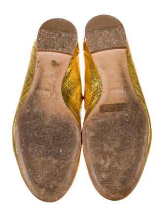 Chloé Leather Scalloped Accent Ballet Flats