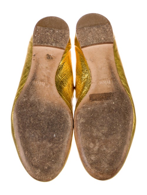 Chloé Leather Scalloped Accent Ballet Flats