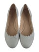 Chloé Leather Scalloped Accent Ballet Flats