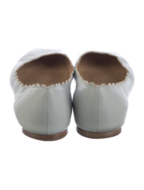 Chloé Leather Scalloped Accent Ballet Flats