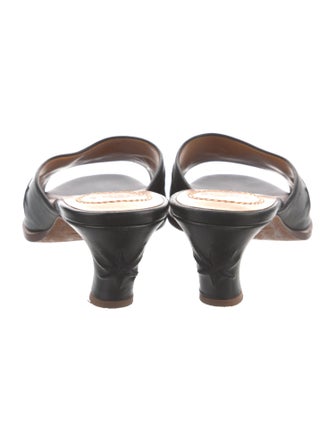 Chloé Leather Embroidered Accent Slides