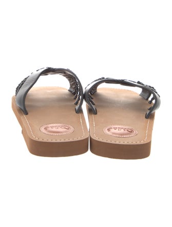 Chloé Leather Braided Accents Slides