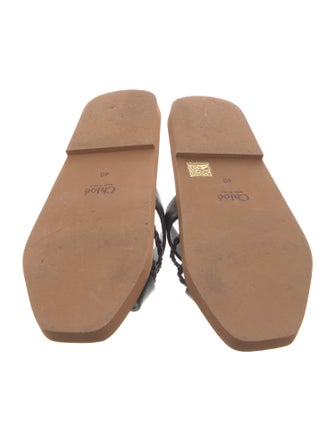 Chloé Leather Braided Accents Slides