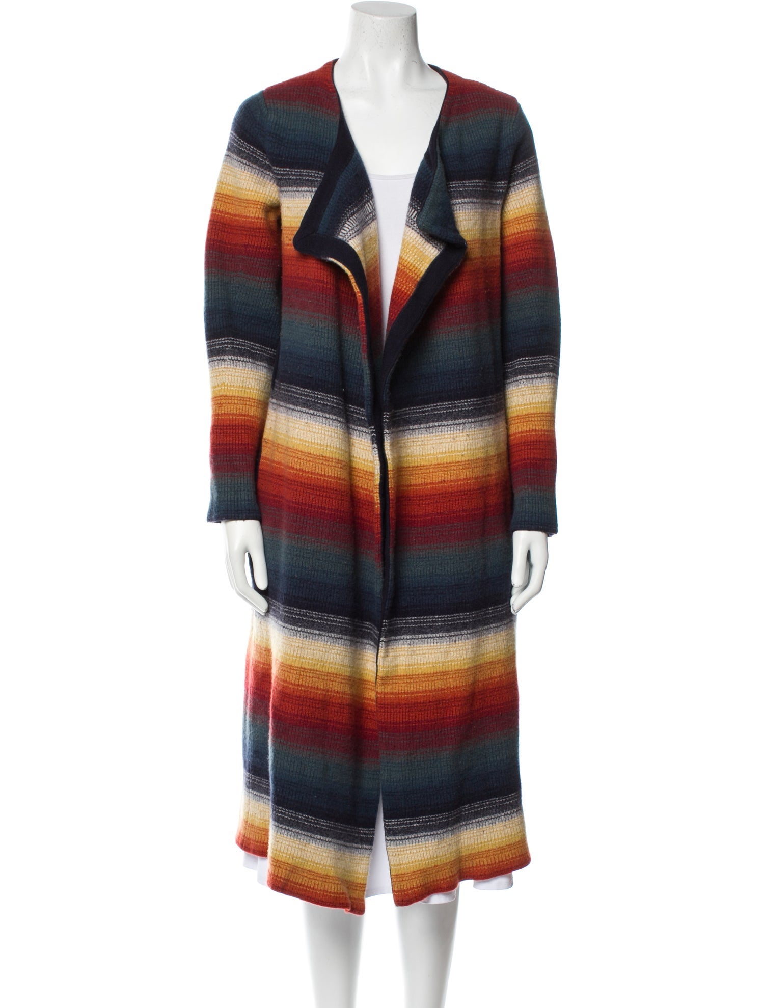Chloé Merino Wool Striped Coat