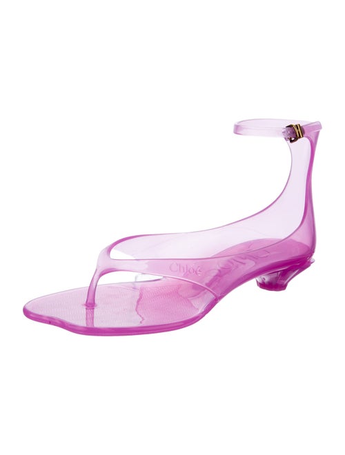 Chloé PVC T-Strap Sandals