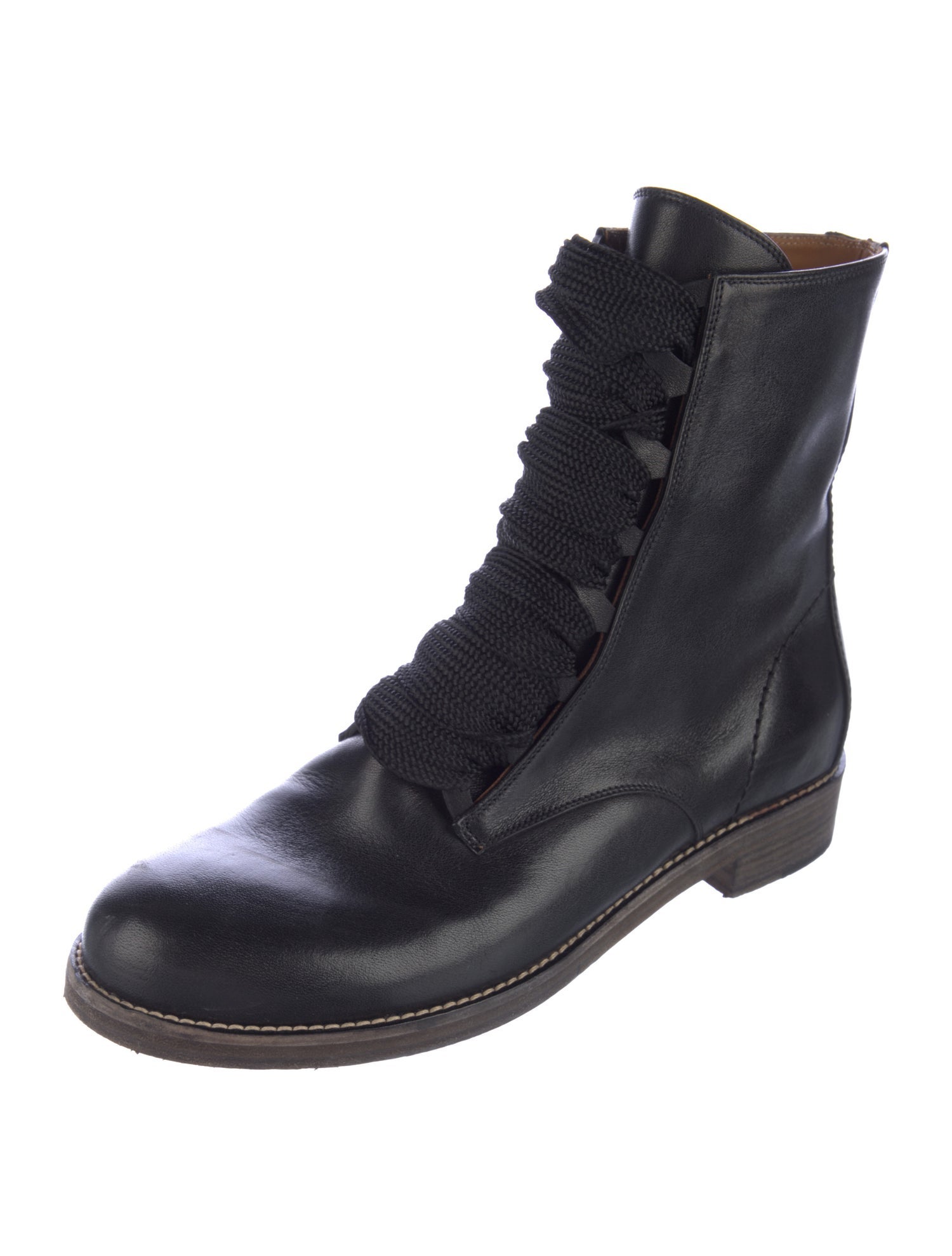 Chloé Leather Combat Boots