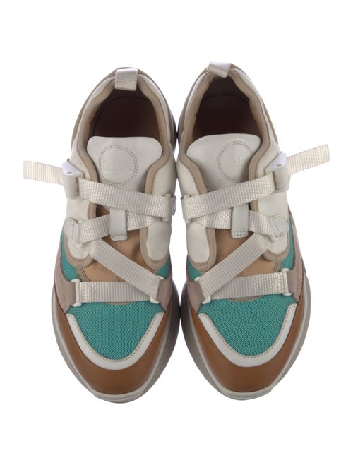 Chloé Canvas Colorblock Pattern Sneakers