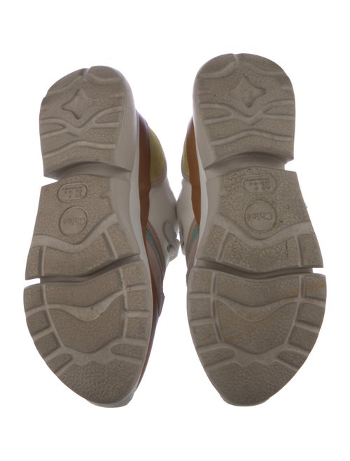 Chloé Canvas Colorblock Pattern Sneakers