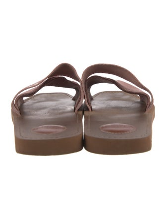 Chloé Printed Leather Trim Embellishment Slides