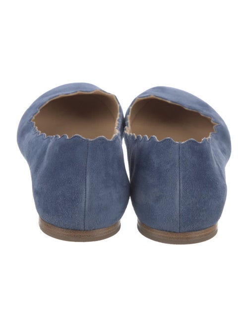 Chloé Suede Scalloped Accent Ballet Flats