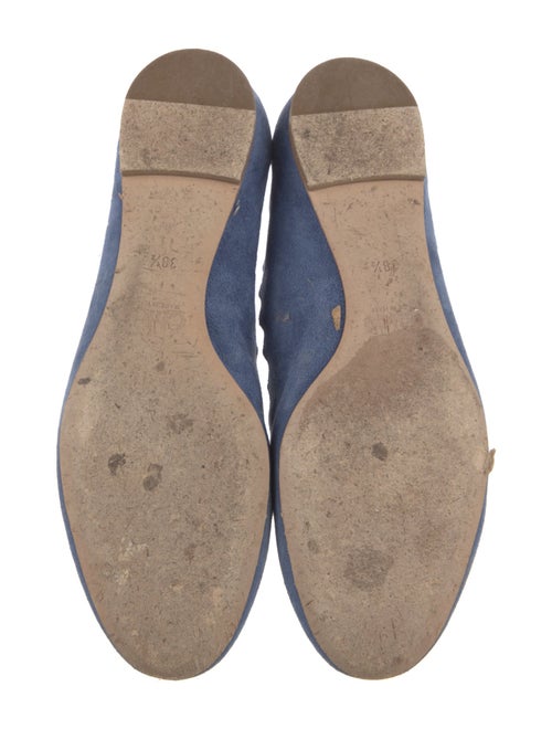 Chloé Suede Scalloped Accent Ballet Flats