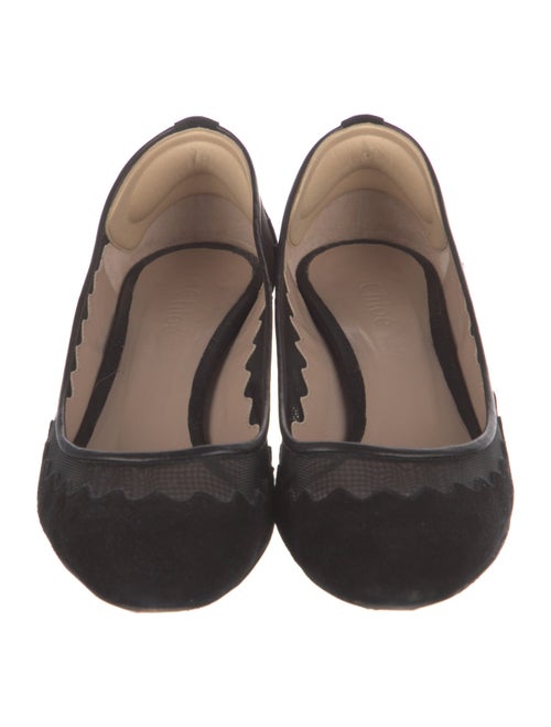 Chloé Suede Mesh Accents Pumps