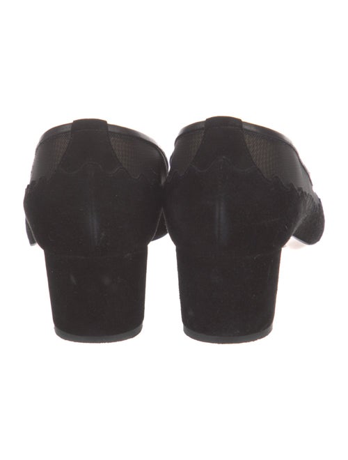 Chloé Suede Mesh Accents Pumps