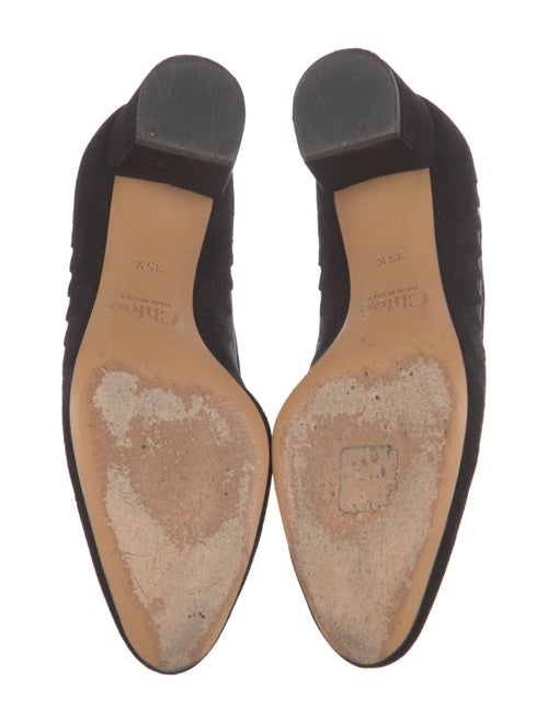 Chloé Suede Mesh Accents Pumps