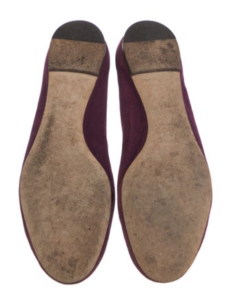 Chloé Suede Studded Accents Ballet Flats