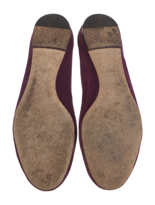 Chloé Suede Studded Accents Ballet Flats