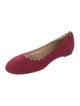 Chloé Suede Scalloped Accent Ballet Flats