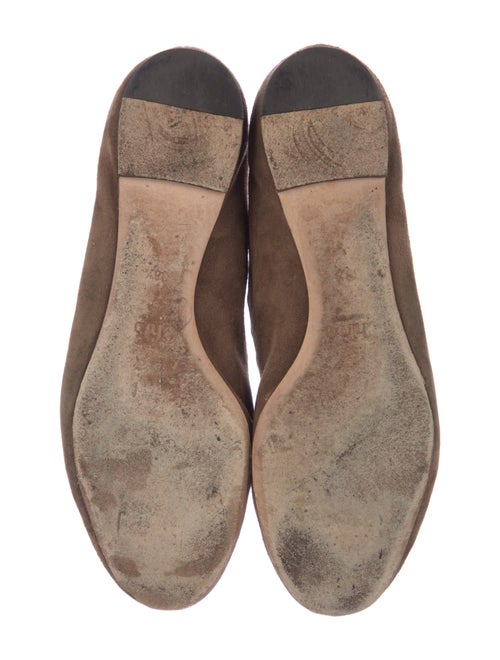 Chloé Suede Scalloped Accent Ballet Flats