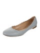 Chloé Leather Scalloped Accent Ballet Flats