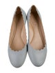 Chloé Leather Scalloped Accent Ballet Flats