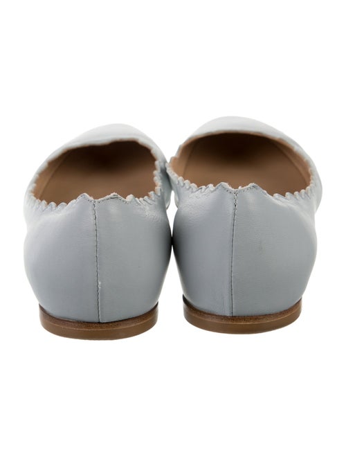 Chloé Leather Scalloped Accent Ballet Flats