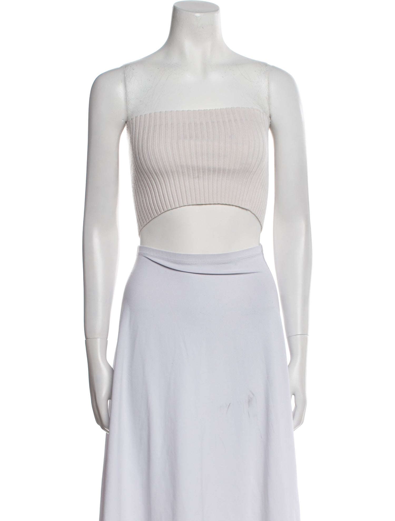 Chloé Wool Strapless Crop Top