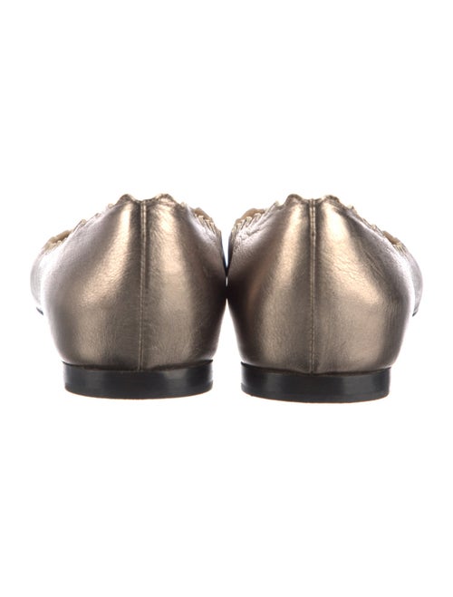 Chloé Leather Scalloped Accent Ballet Flats