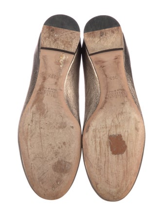 Chloé Leather Scalloped Accent Ballet Flats