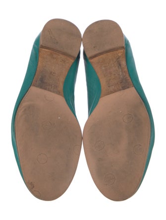 Chloé Leather Scalloped Accent Flats