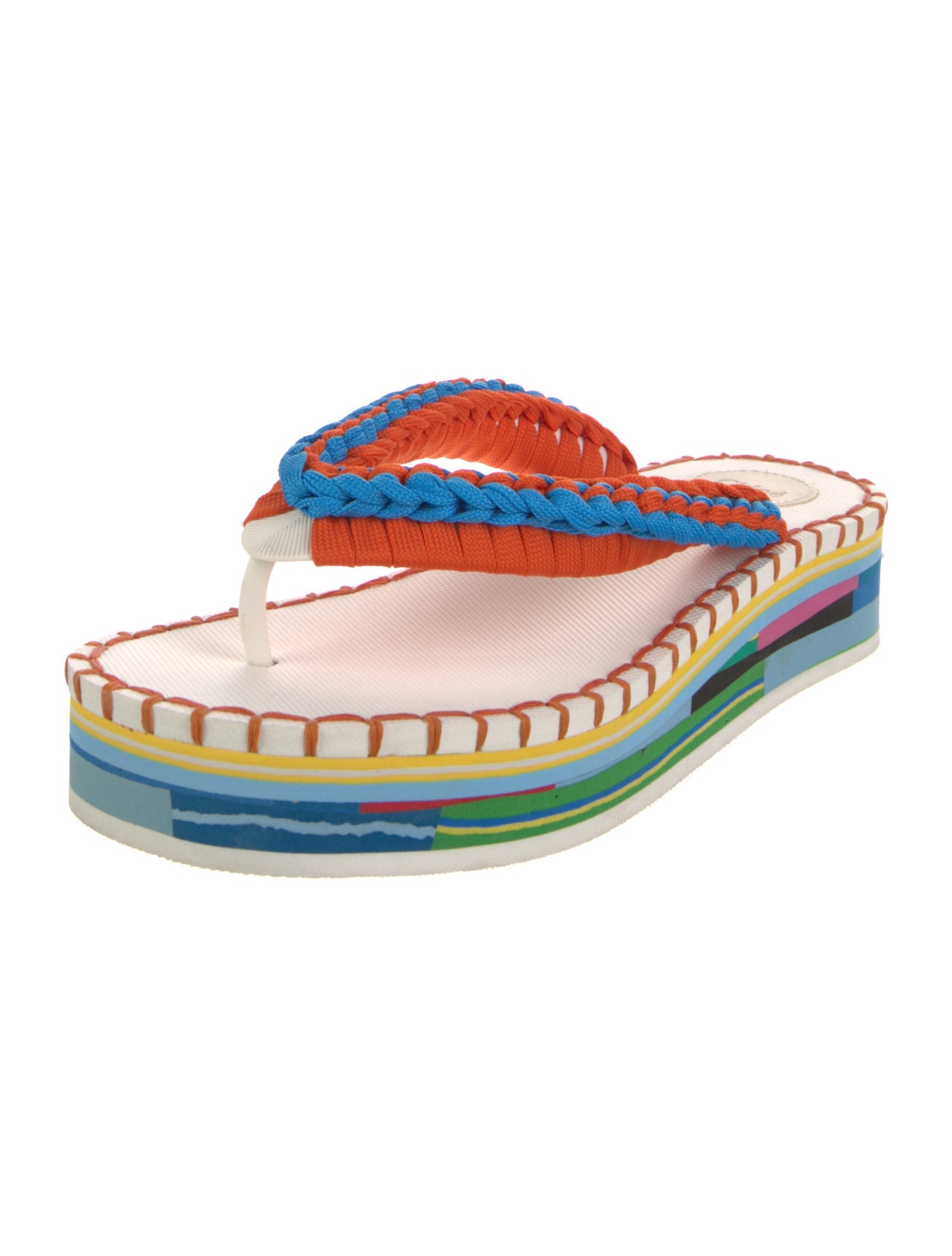 Chloé Printed Whipstitch Trim Slides