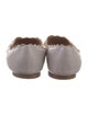 Chloé Leather Scalloped Accent Ballet Flats