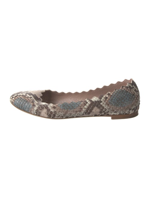 Chloé Snakeskin Animal Print Ballet Flats