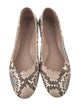 Chloé Snakeskin Animal Print Ballet Flats